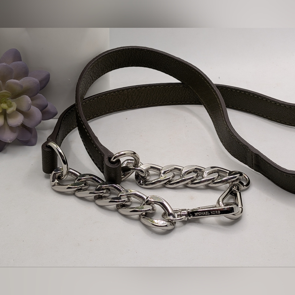 Michael Kors Olive Green Replacement Strap with Silver Chain